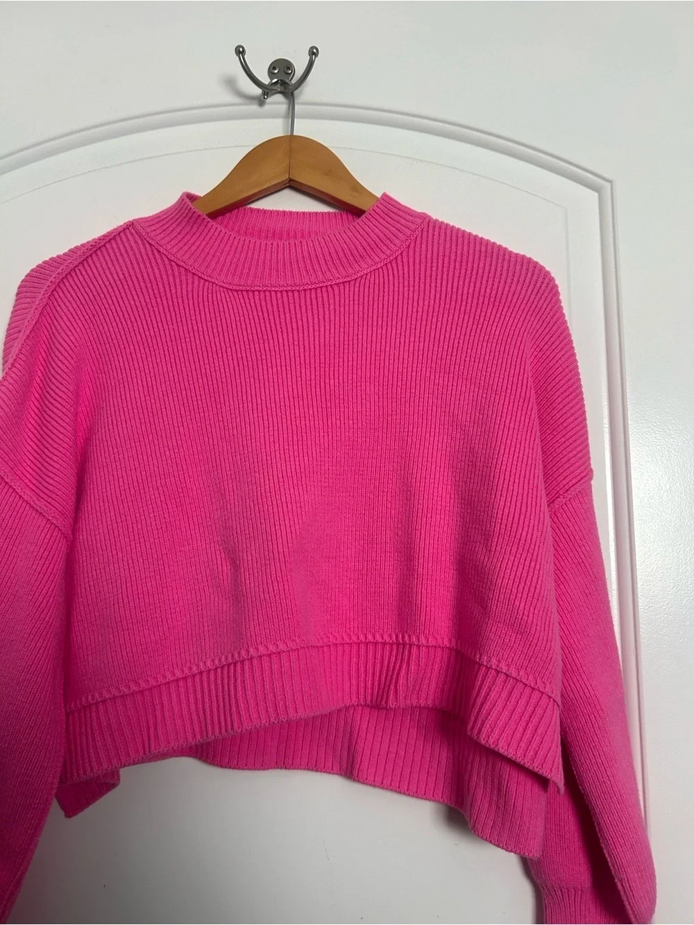Free People Easy Street Tunic Sweater Ribbed Oversize Pink size XS chic boho